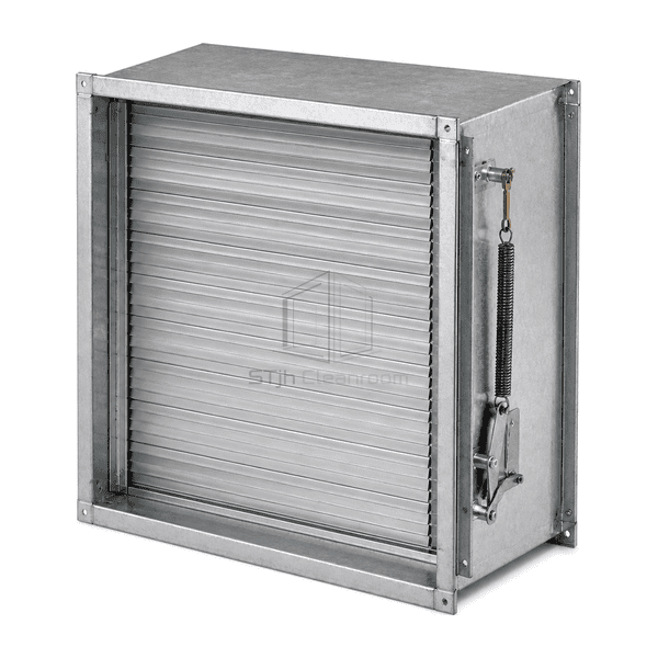 Complete horizontal fire damper sleeve for floor duct installation
