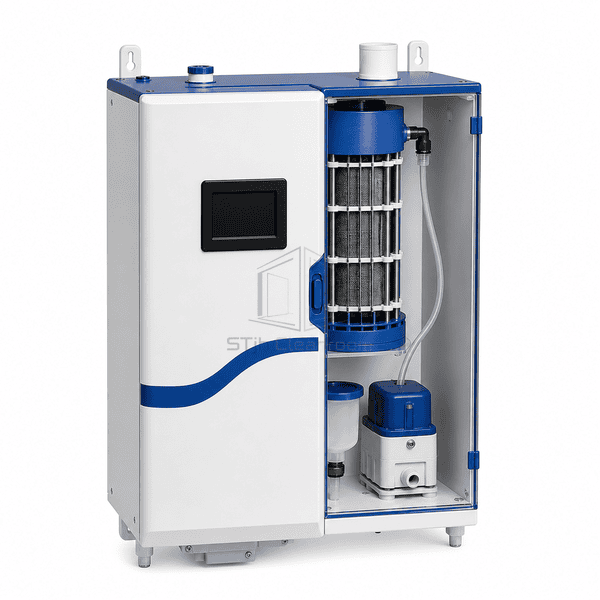 Opposite high view of the electrode steam humidifier