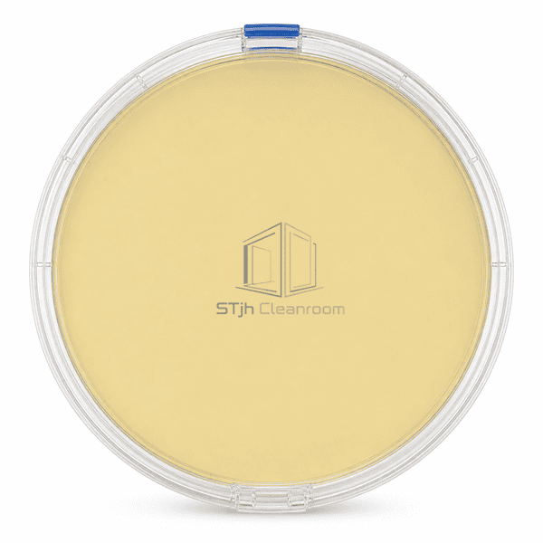 Front view of complete 90 mm prepared TSA environmental monitoring plate
