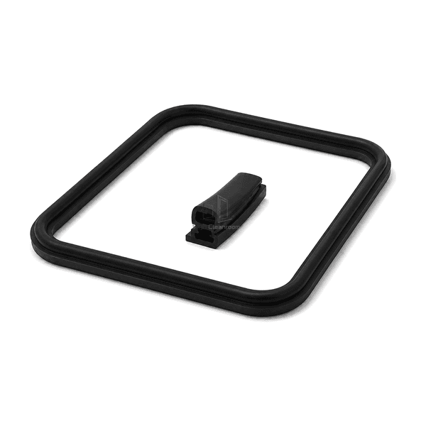 Side profile view of the complete EPDM gasket showing depth and hollow core