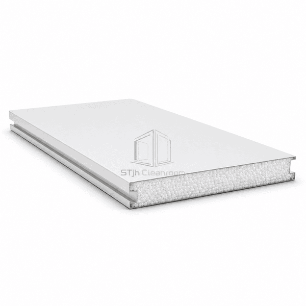 Horizontal full-length EPS insulated cleanroom panel