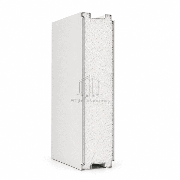 Side section showing the expanded polystyrene core