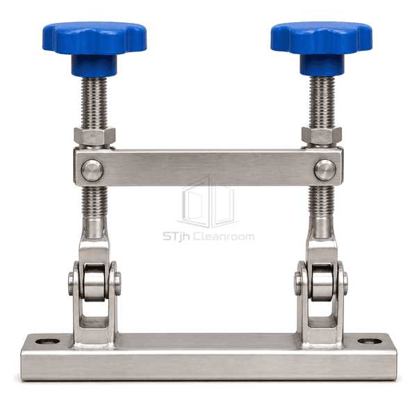 Front view of HEPA filter swing-bolt clamp