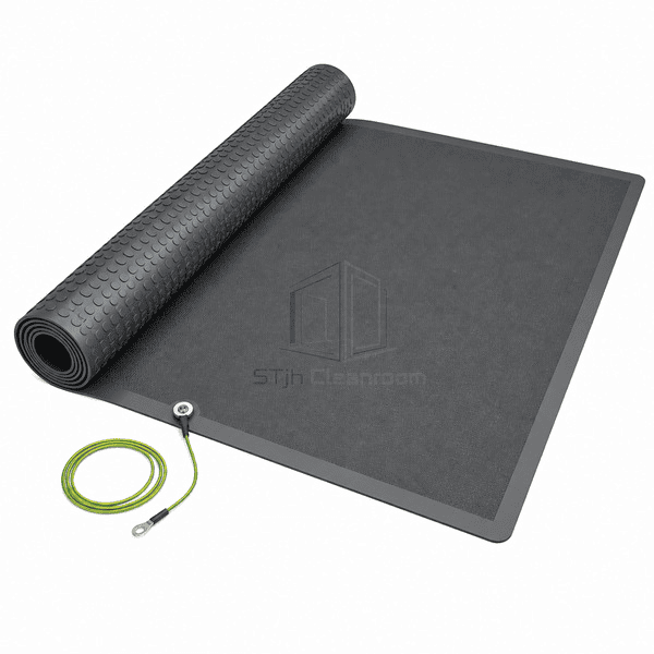 esd-floor-mat-rolled-underside-view.jpg` — `Partially rolled ESD floor mat showing flexible rubber construction and underside