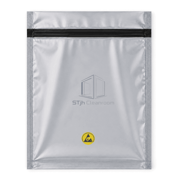 Horizontal flat view of complete metal-in ESD shielding bag
