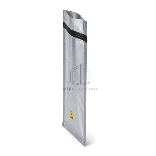 Side profile of ESD shielding bag showing thin laminate and sealed perimeter