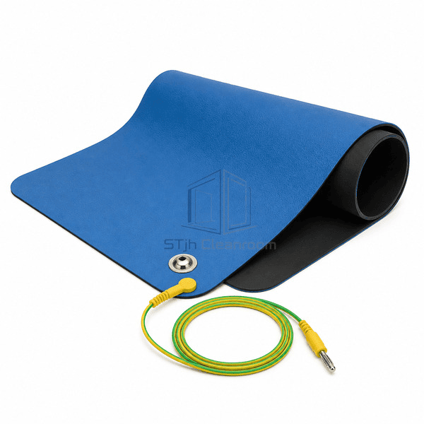 esd-table-mat-rolled-flexibility-view.jpg` — `Partially rolled ESD table mat showing flexible dual-layer rubber construction