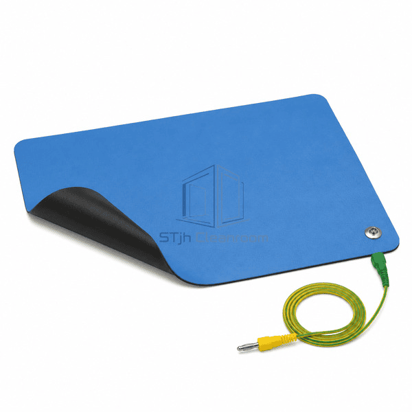 esd-table-mat-layer-construction.jpg` — `ESD table mat side view showing blue dissipative surface and black conductive layer