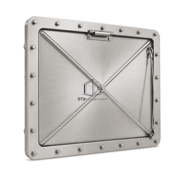 Side view showing relief panel depth, gasket and reinforced frame