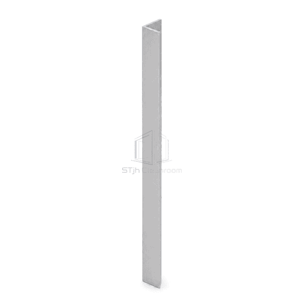 Side cross-section of the two legs on an external 90-degree corner trim