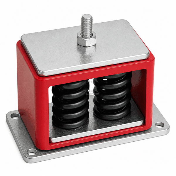 Reverse elevated view of adjustment bolt spring seats and housing opening
