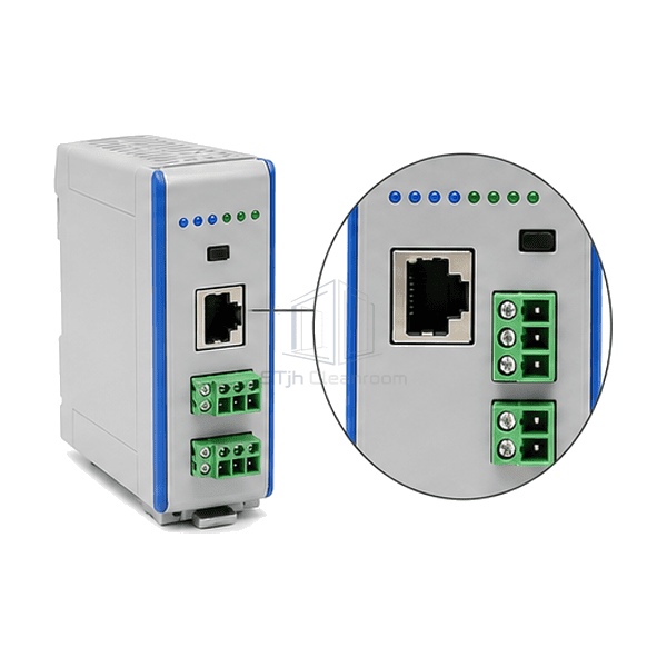 Complete FFU BMS gateway with magnified shielded RS-485 and RJ45 connection interfaces