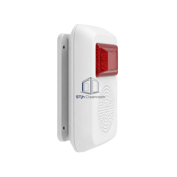Side profile of the low-profile alarm appliance and base