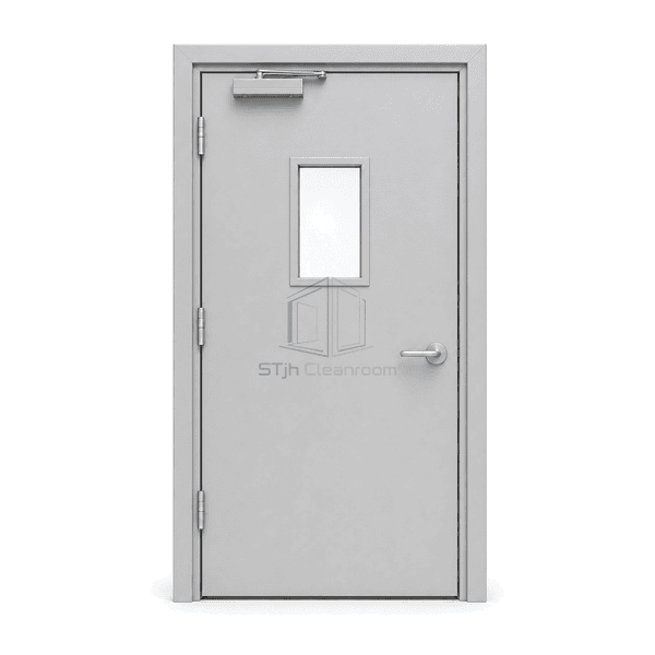 Front elevation of a mineral-wool insulated cleanroom fire door