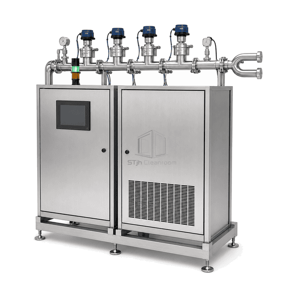 Side view showing distribution manifold and catalyst module
