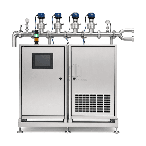 Front view of fixed VHP control and generator cabinets