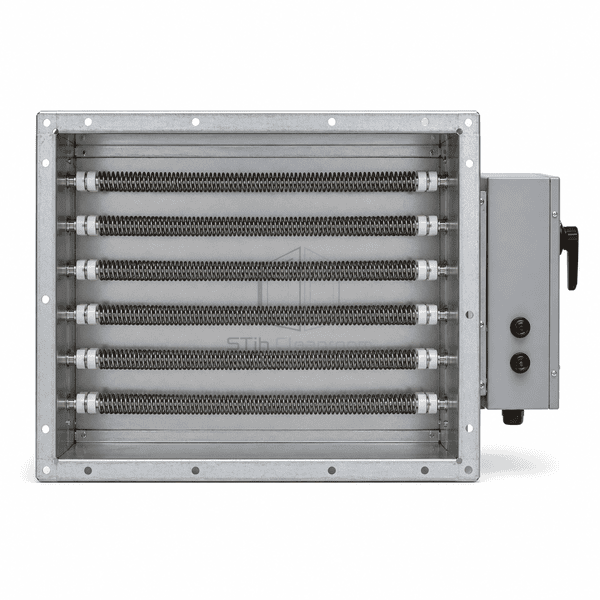 Front view through the same six-element duct heater