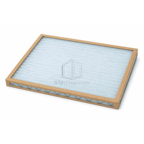 Complete horizontal flat panel pre-filter with bonded perimeter frame