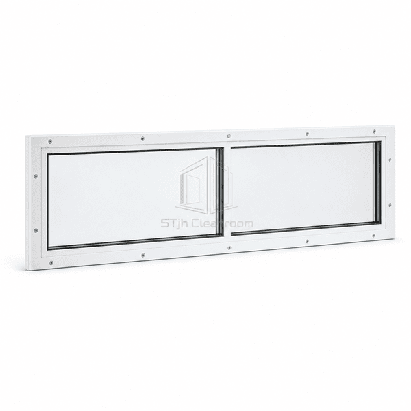 Wide flush vision panel providing a clear process observation sightline