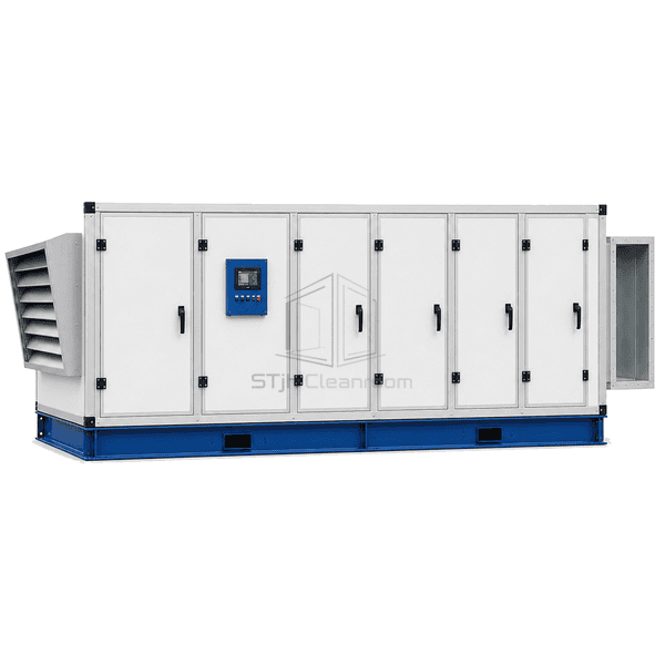 Front service view of a complete fresh air handling unit