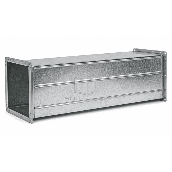 Horizontal full-length galvanized rectangular air duct