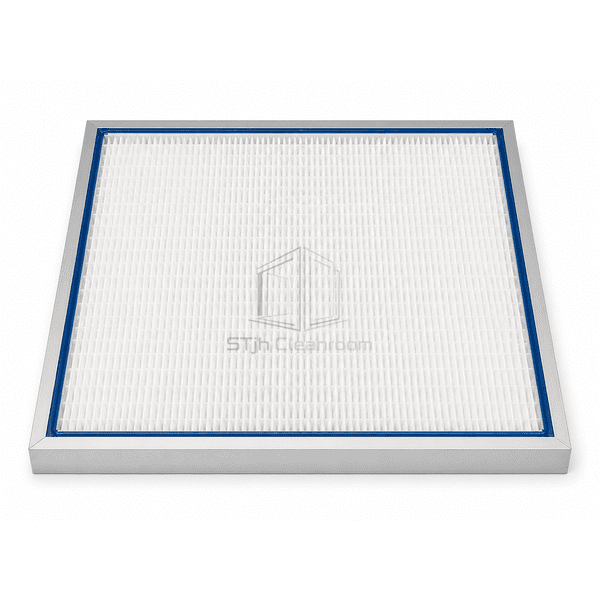 Complete horizontal gel-seal HEPA panel for room-side installation