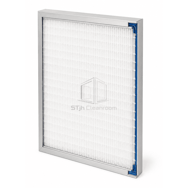 Side section showing the HEPA pack and recessed gel channel