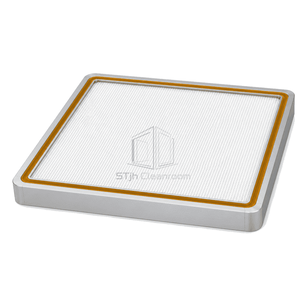 Horizontal full view of gel-seal ULPA panel for ceiling terminals