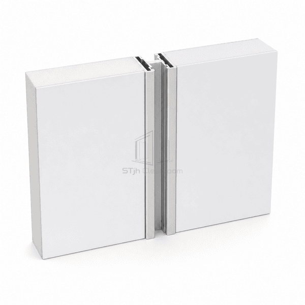 Upright H-channel joining two cleanroom sandwich panels in one plane
