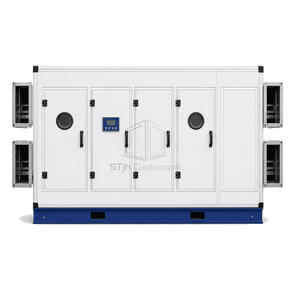Front view of supply and exhaust fan access on heat recovery AHU