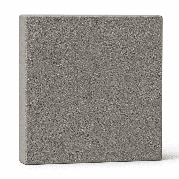 Upright face view of a complete grouted epoxy mortar flooring sample