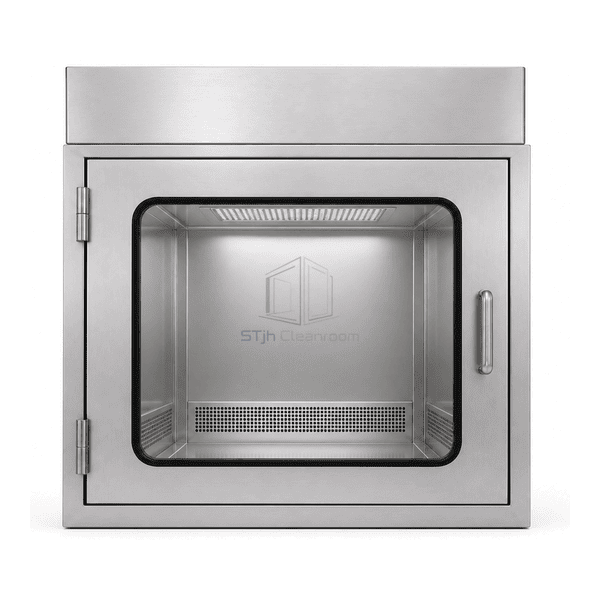 Front view of the dynamic pass box door and filter-status display