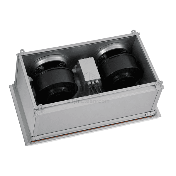 Overhead view of the complete high-airflow FFU twin inlets and central controller
