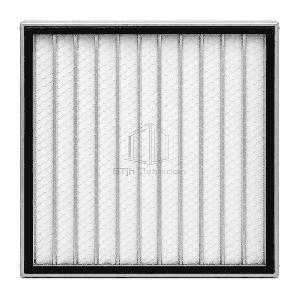 Upright front view of high-capacity HEPA filter with protective faceguard