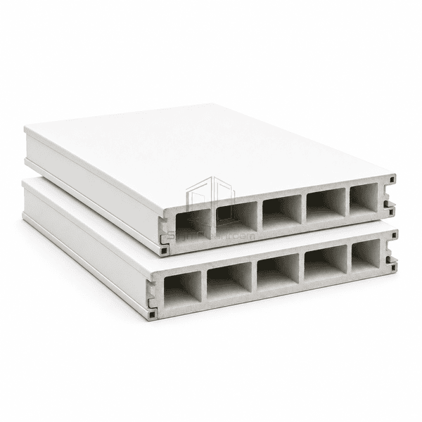 Complete hollow MgO cleanroom sandwich panel with steel facings