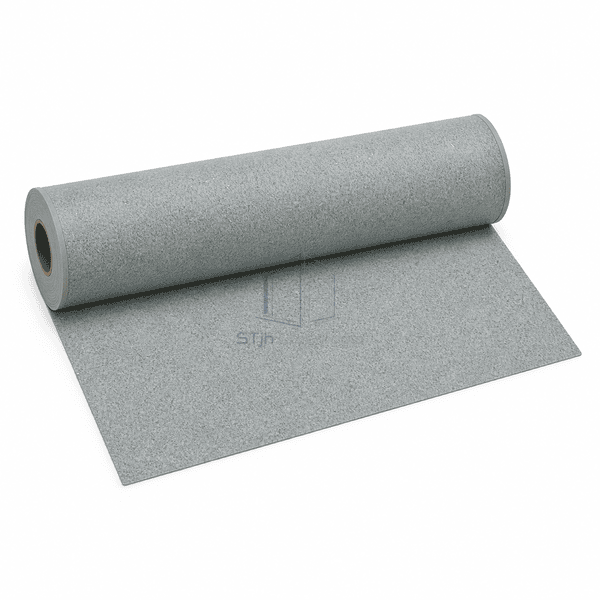 Unrolled homogeneous PVC sheet with its complete matte patterned surface