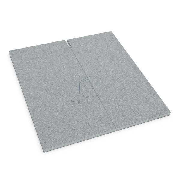 Close view of a routed heat-welded seam between homogeneous PVC sheets