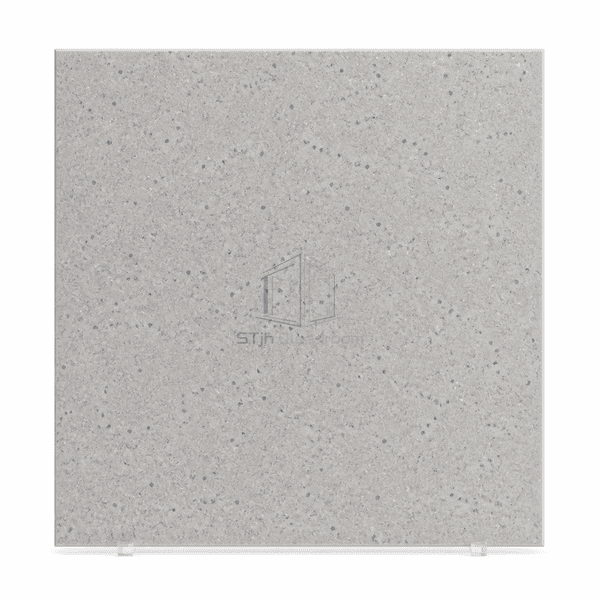 Front view of a full-thickness homogeneous PVC flooring sample
