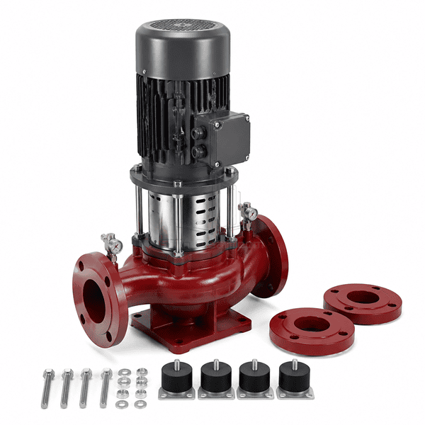 Hot-water circulation pump with companion flange kit