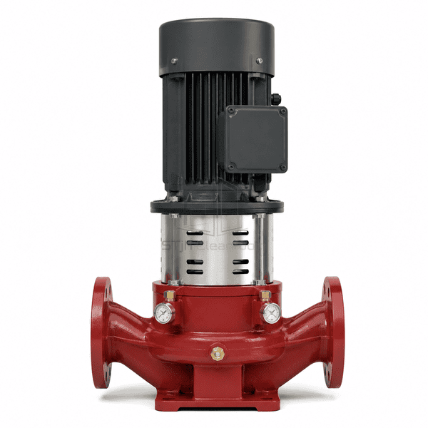 Front elevation of the same hot-water circulation pump