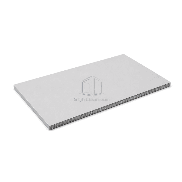 Horizontal HPL cleanroom lining panel with finished long edges