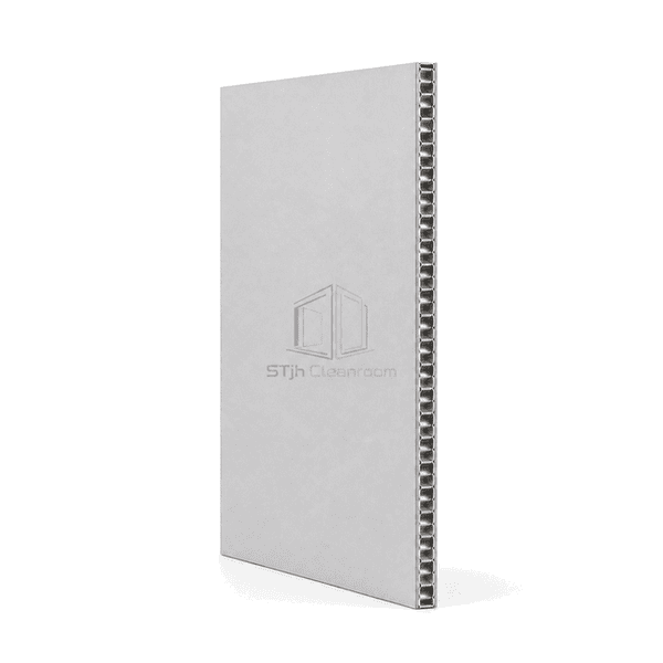 Side section of an HPL wall liner with rear aluminum support assembly