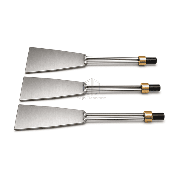 Horizontal view of three complete replacement humidifier electrodes with brass retainers