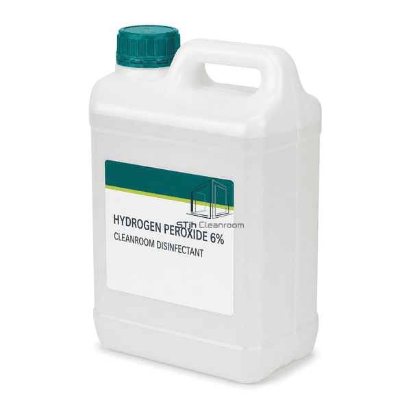 Hydrogen peroxide disinfectant HDPE container sidewall and depth view