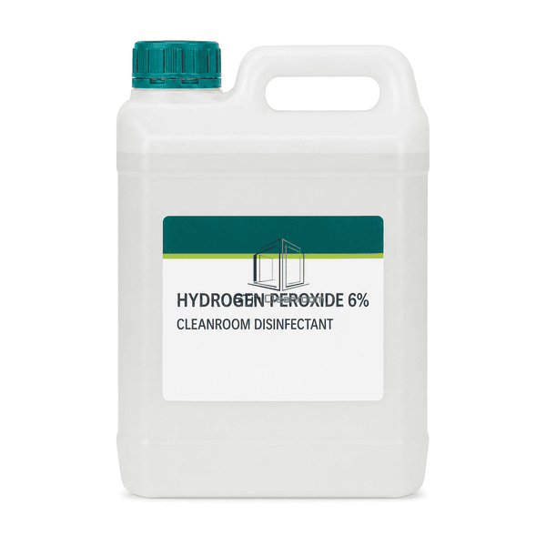 6% hydrogen peroxide cleanroom disinfectant container straight front view