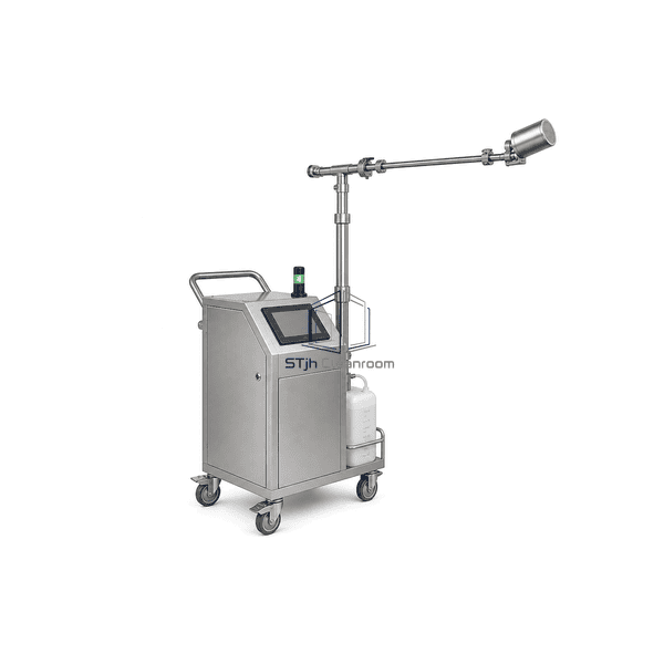 Complete fogging machine arranged horizontally