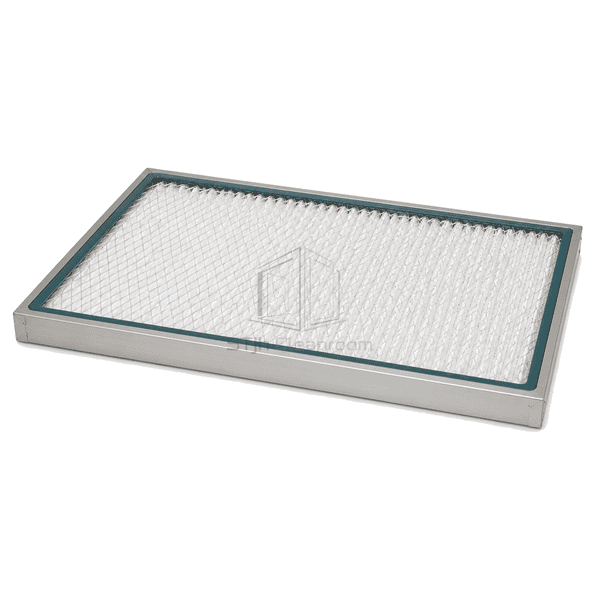 Horizontal full view of corrosion-resistant hydrophobic cleanroom HEPA filter