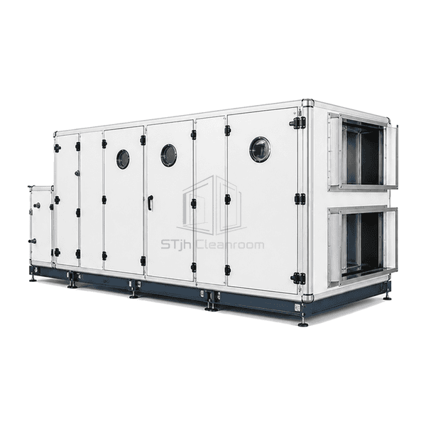 Full horizontal hygienic air handling unit on structural base