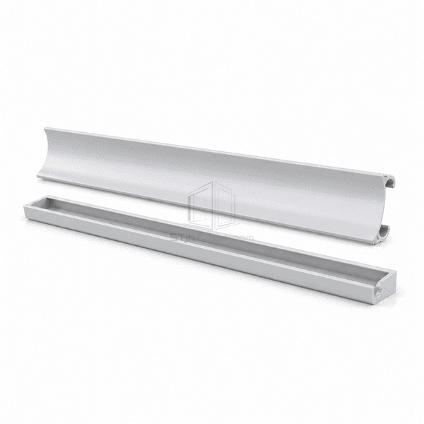 Horizontal full-length internal cleanroom coving extrusion