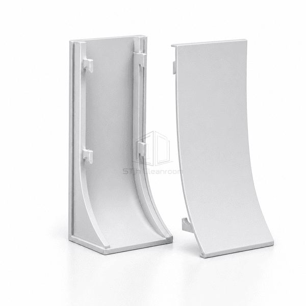 Side view revealing the cove radius and concealed backing channel
